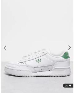 Adidas Originals Court Super sneakers in white and green