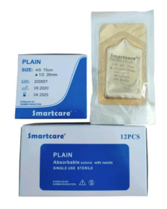 CATGUT PLAIN 4/0 SMARTCARE + JARUM