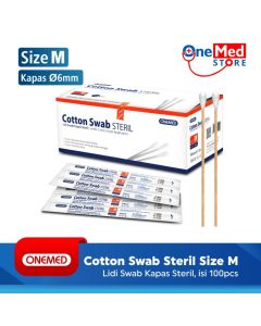 COTTON SWAB STERIL ONEMED (M)