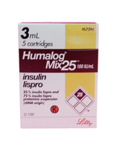 INSULIN HUMALOG MIX 25 KWIK KUNING