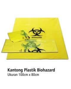 KANTONG PLASTIK BIOHAZARD 100X80 @50