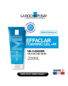 La Roche Posay Effaclar Foaming Gel +M Cleanser 200ml - Sabun Wajah
