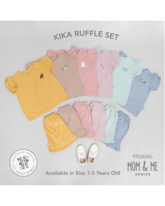 Mooi Setelan Anak Perempuan Kika Ruffle Set (KIDS)