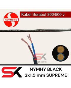 NYYHY 2x1.5 mm SUPREME / KABEL SERABUT 2x1.5 / NYYHY 2 x 1.5 / 2 x 1.5