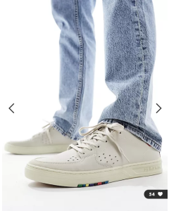 Paul Smith Cosmo perforated red spoiler leather sneakers